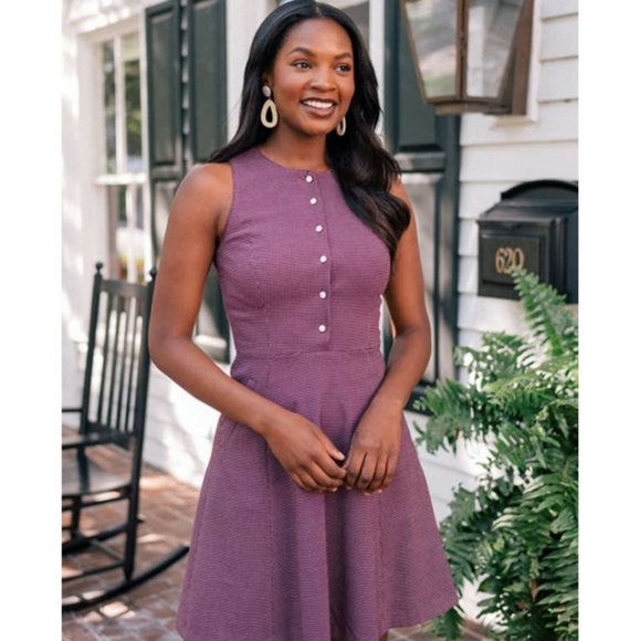 Gal Meets Glam Dresses & Skirts - Gal Meets Glam Collection Meg Grid Dot Jacquard Fit & Flare Dress